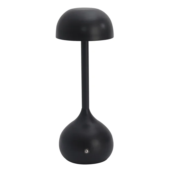LÁMPARA DE MESA LED RECARGABLE INALÁMBRICA 203LM NEGRA IP44 SOLEA