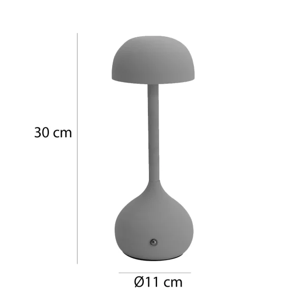 LÁMPARA DE MESA LED RECARGABLE INALÁMBRICA 203LM AGUAMARINA IP44 SOLEA