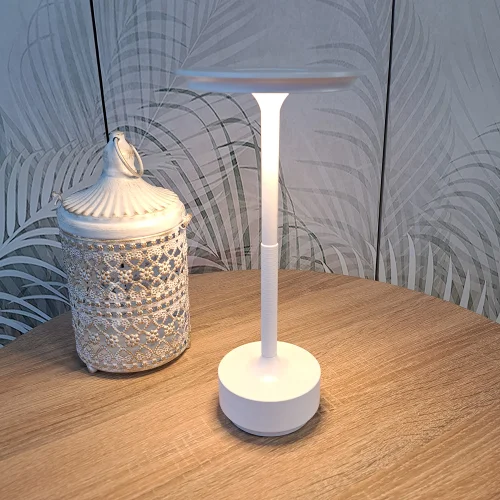 LÁMPARA DE MESA LED RECARGABLE INALÁMBRICA 213LM BLANCA IP44 ESTIVA