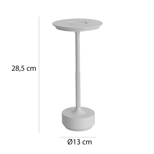 LÁMPARA DE MESA LED RECARGABLE INALÁMBRICA 213LM BLANCA IP44 ESTIVA