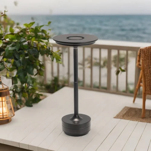 LÁMPARA DE MESA LED RECARGABLE INALÁMBRICA 213LM NEGRA IP44 ESTIVA