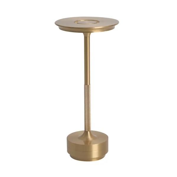 LÁMPARA DE MESA LED RECARGABLE INALÁMBRICA 213LM DORADA IP44 ESTIVA