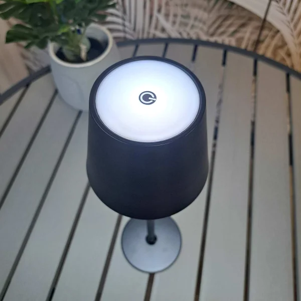 LÁMPARA DE MESA LED RECARGABLE INALÁMBRICA 229LM NEGRA IP44 SIRANA LÁMPARA DE MESA LED RECARGABLE INALÁMBRICA 229LM NEGRA IP44 SIRANA