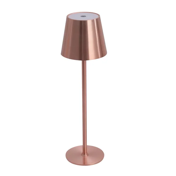 LÁMPARA DE MESA LED RECARGABLE INALÁMBRICA 229LM ORO ROSA IP44 SIRANA