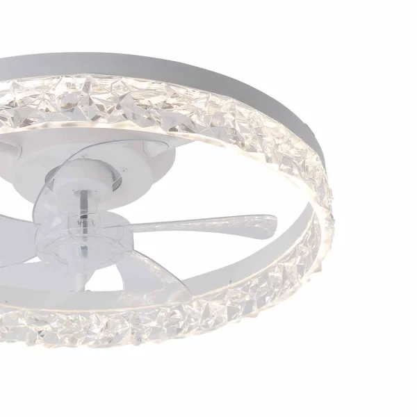 VENTILADOR DE TECHO ESTILO PLAFÓN LED 30W 3000-6000K 5 PALAS BLANCO ROCHELLE VENTILADOR DE TECHO ESTILO PLAFÓN LED 30W 3000-6000K 5 PALAS BLANCO ROCHELLE