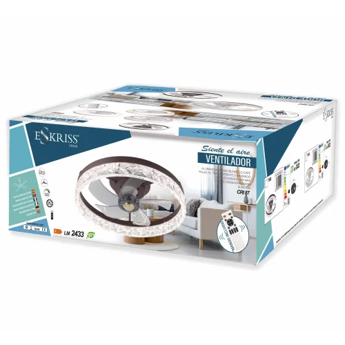 VENTILADOR DE TECHO ESTILO PLAFÓN LED 30W 3000-6000K 5 PALAS BLANCO ROCHELLE VENTILADOR DE TECHO ESTILO PLAFÓN LED 30W 3000-6000K 5 PALAS BLANCO ROCHELLE
