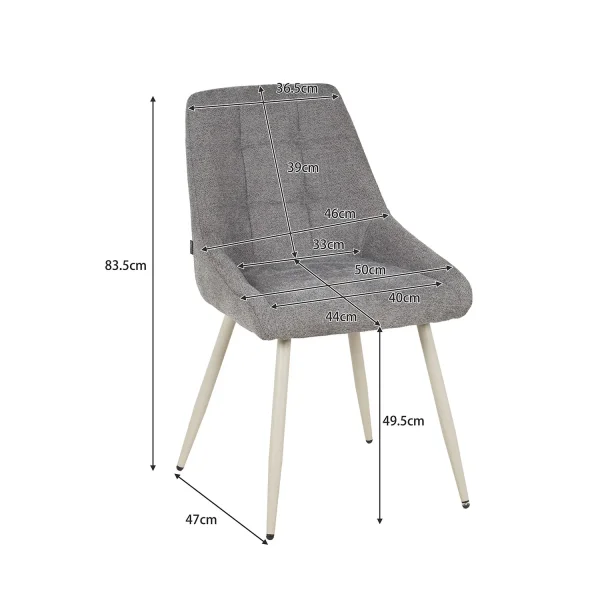 SILLA DE COMEDOR TAPIZADA ARENA PATA BEIGE WESKA SILLA DE COMEDOR TAPIZADA ARENA PATA BEIGE WESKA