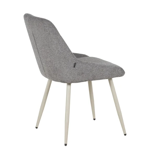 SILLA DE COMEDOR TAPIZADA GRIS PATA BEIGE WESKA SILLA DE COMEDOR TAPIZADA GRIS PATA BEIGE WESKA