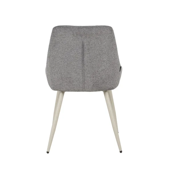 SILLA DE COMEDOR TAPIZADA GRIS PATA BEIGE WESKA SILLA DE COMEDOR TAPIZADA GRIS PATA BEIGE WESKA