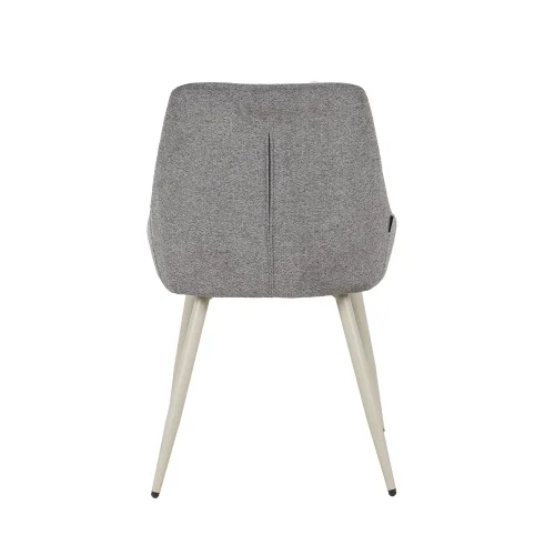 SILLA DE COMEDOR TAPIZADA GRIS PATA BEIGE WESKA SILLA DE COMEDOR TAPIZADA GRIS PATA BEIGE WESKA