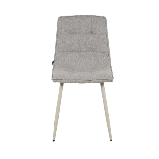 SILLA DE COMEDOR TAPIZADO GRIS OSCURO PATAS BEIGE TULUM 2
