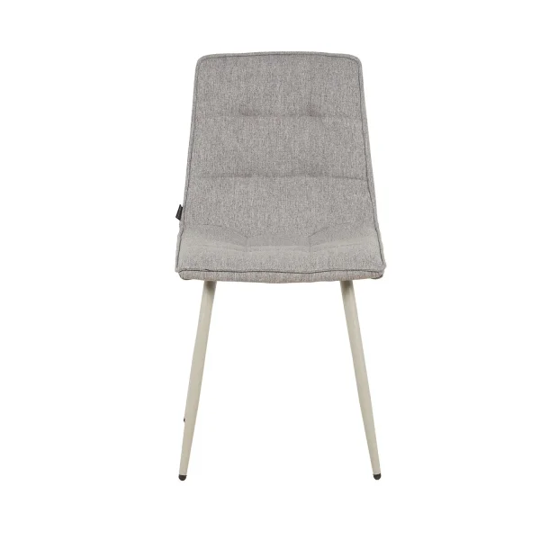 SILLA DE COMEDOR TAPIZADO GRIS OSCURO PATAS BEIGE TULUM
