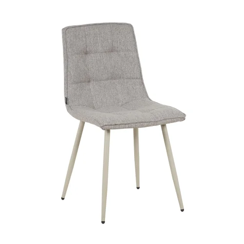 SILLA DE COMEDOR TAPIZADO GRIS OSCURO PATAS BEIGE TULUM
