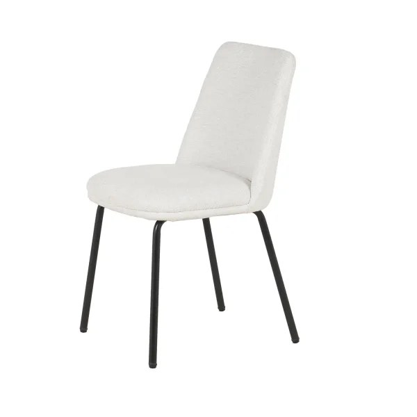 SILLA DE COMEDOR TAPIZADO ARENA PATAS NEGRAS LUSTRA SILLA DE COMEDOR TAPIZADO ARENA PATAS NEGRAS LUSTRA