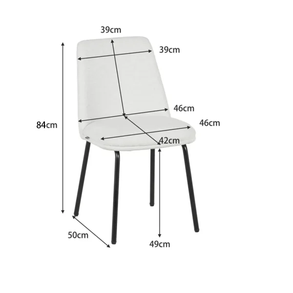 SILLA DE COMEDOR TAPIZADO ARENA PATAS NEGRAS LUSTRA SILLA DE COMEDOR TAPIZADO ARENA PATAS NEGRAS LUSTRA