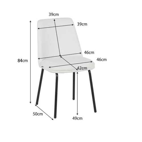 SILLA DE COMEDOR TAPIZADO ARENA PATAS NEGRAS LUSTRA SILLA DE COMEDOR TAPIZADO ARENA PATAS NEGRAS LUSTRA