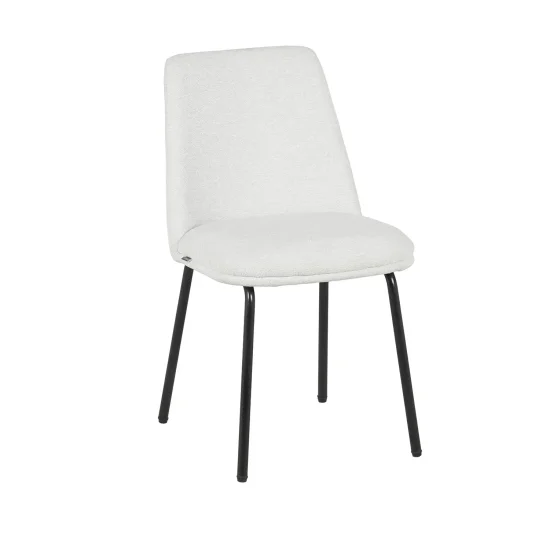 SILLA DE COMEDOR TAPIZADO ARENA PATAS NEGRAS LUSTRA 2