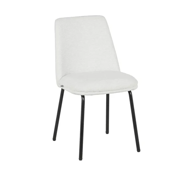 SILLA DE COMEDOR TAPIZADO ARENA PATAS NEGRAS LUSTRA SILLA DE COMEDOR TAPIZADO ARENA PATAS NEGRAS LUSTRA