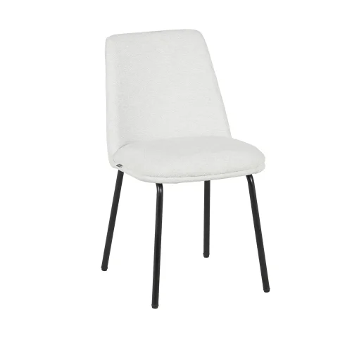SILLA DE COMEDOR TAPIZADO ARENA PATAS NEGRAS LUSTRA SILLA DE COMEDOR TAPIZADO ARENA PATAS NEGRAS LUSTRA