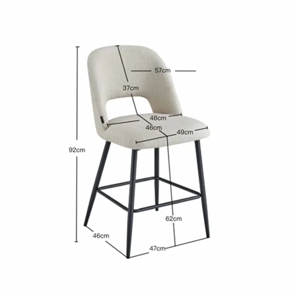 TABURETE TAPIZADO ARENA EBONY