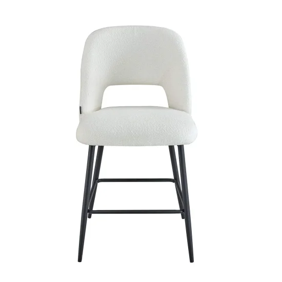 TABURETE TAPIZADO BLANCO EBONY 2