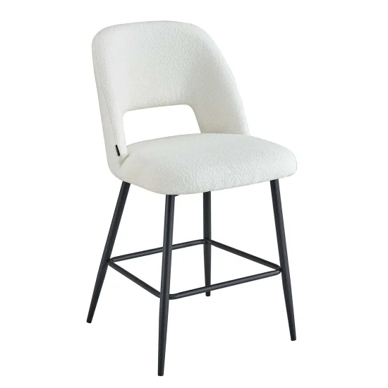 TABURETE TAPIZADO BLANCO EBONY