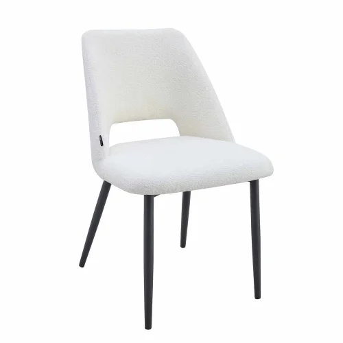 SILLA DE COMEDOR TAPIZADA BLANCO EBONY