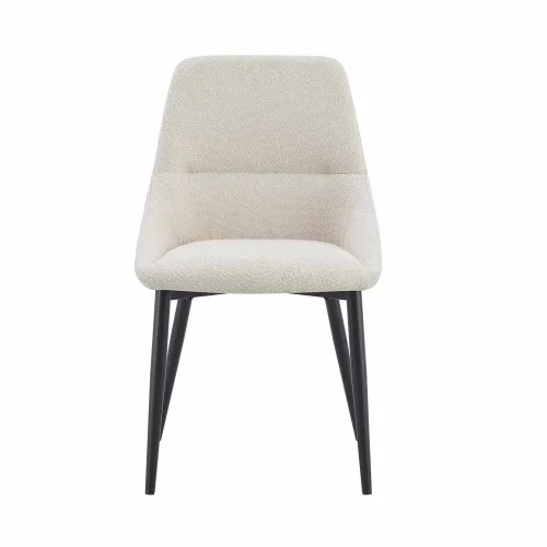 SILLA DE COMEDOR ADNEY TEXTIL ARENA PATAS NEGRAS