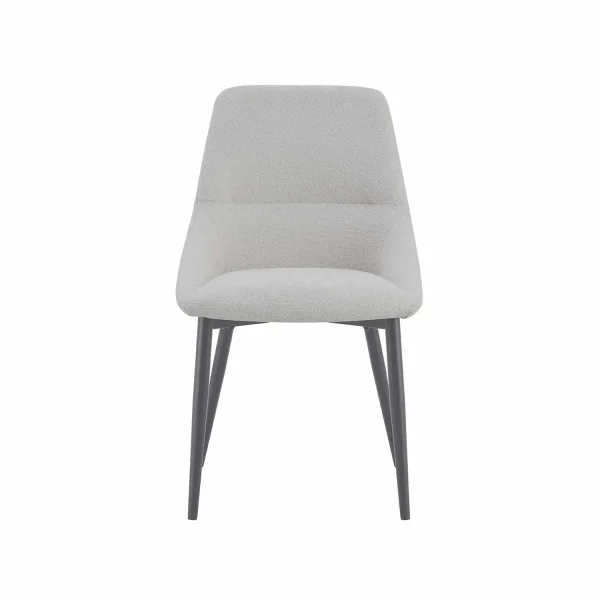 SILLA DE COMEDOR ADNEY TEXTIL GRIS PATAS NEGRAS