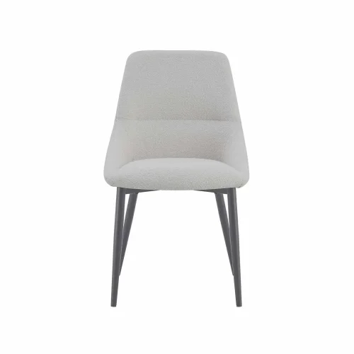 SILLA DE COMEDOR ADNEY TEXTIL GRIS PATAS NEGRAS