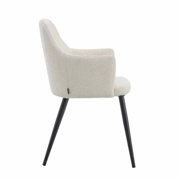 SILLÓN GUNNAR TEXTIL ARENA PATAS NEGRAS