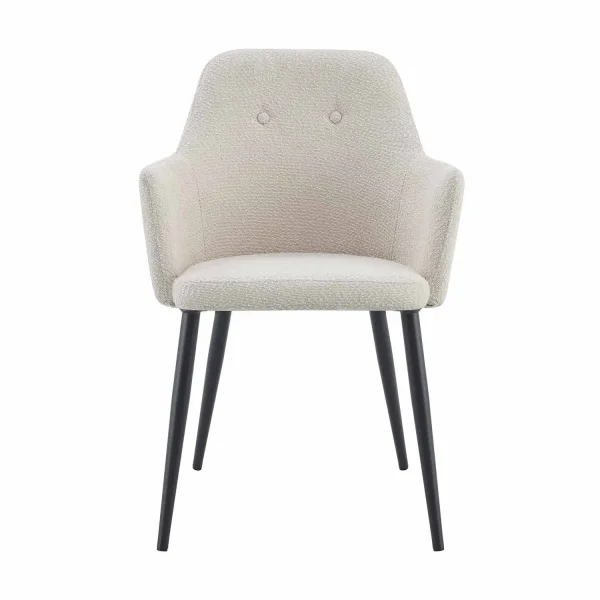 SILLÓN GUNNAR TEXTIL ARENA PATAS NEGRAS