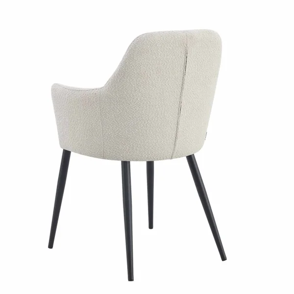 SILLÓN GUNNAR TEXTIL ARENA PATAS NEGRAS