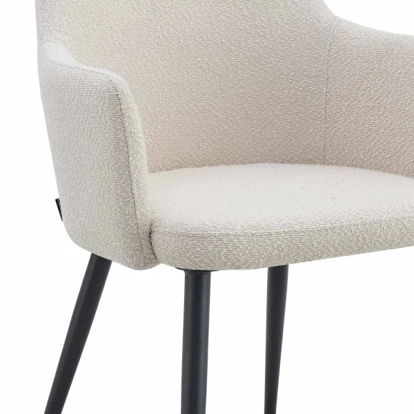 SILLÓN GUNNAR TEXTIL ARENA PATAS NEGRAS