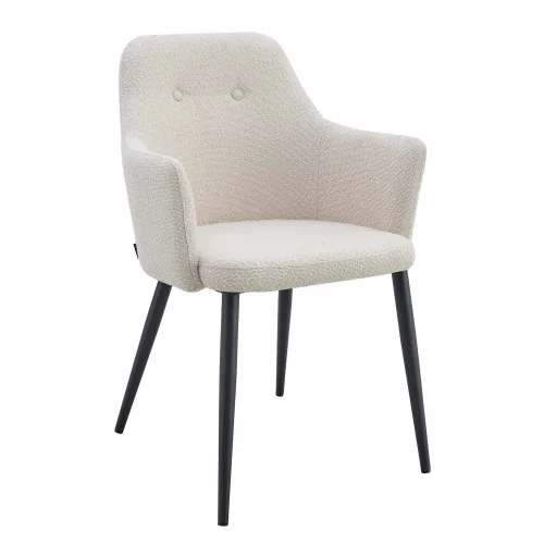 SILLÓN GUNNAR TEXTIL ARENA PATAS NEGRAS