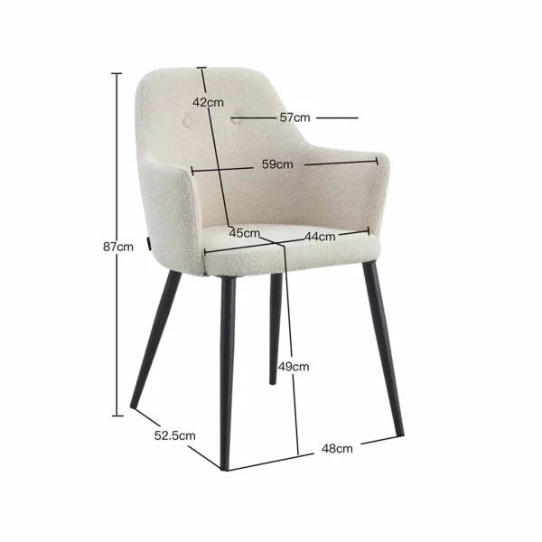 SILLÓN GUNNAR TEXTIL GRIS PATAS NEGRAS SILLÓN GUNNAR TEXTIL GRIS PATAS NEGRAS