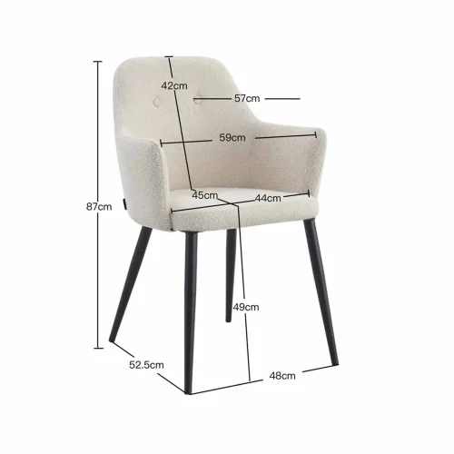 SILLÓN GUNNAR TEXTIL GRIS PATAS NEGRAS SILLÓN GUNNAR TEXTIL GRIS PATAS NEGRAS