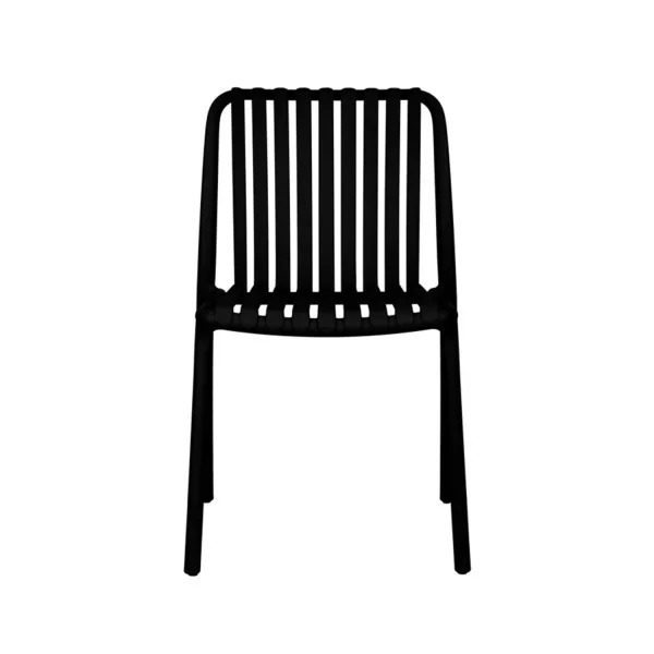 SILLA DE JARDIN POLIPROPILENO NEGRA EOLIA