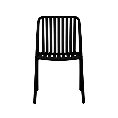 SILLA DE JARDIN POLIPROPILENO NEGRA EOLIA