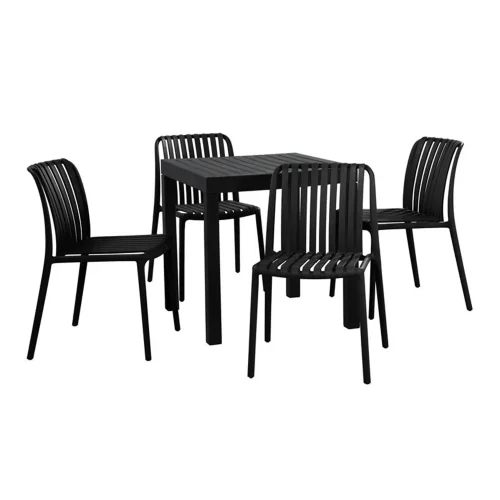 SILLA DE JARDIN POLIPROPILENO NEGRA EOLIA