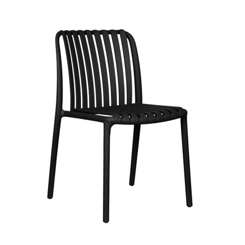 SILLA DE JARDIN POLIPROPILENO NEGRA EOLIA