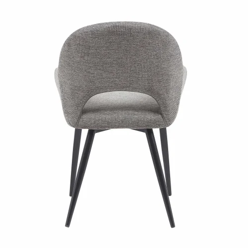 SILLA TAPIZADA GRIS PATAS NEGRAS ROWAN SILLA TAPIZADA GRIS PATAS NEGRAS ROWAN