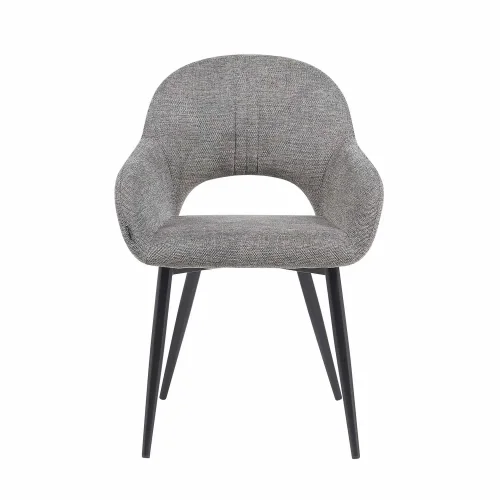 SILLA TAPIZADA GRIS PATAS NEGRAS ROWAN SILLA TAPIZADA GRIS PATAS NEGRAS ROWAN