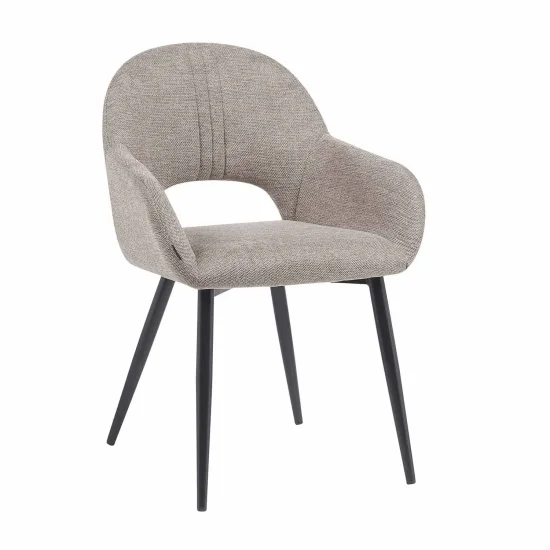 SILLA TAPIZADA ARENA PATAS NEGRAS ROWAN 2