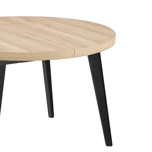 MESA DE COMEDOR EXTENSIBLE NATURAL/NEGRO SKADI
