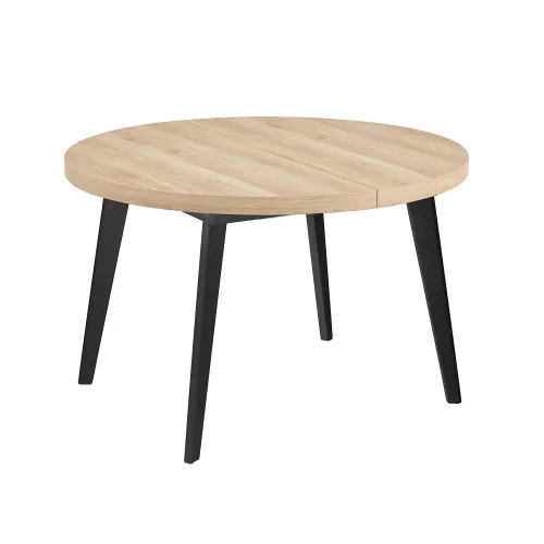 MESA DE COMEDOR EXTENSIBLE NATURAL/NEGRO SKADI