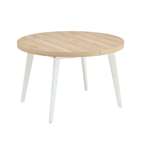 MESA DE COMEDOR EXTENSIBLE NATURAL/BLANCO SKADI