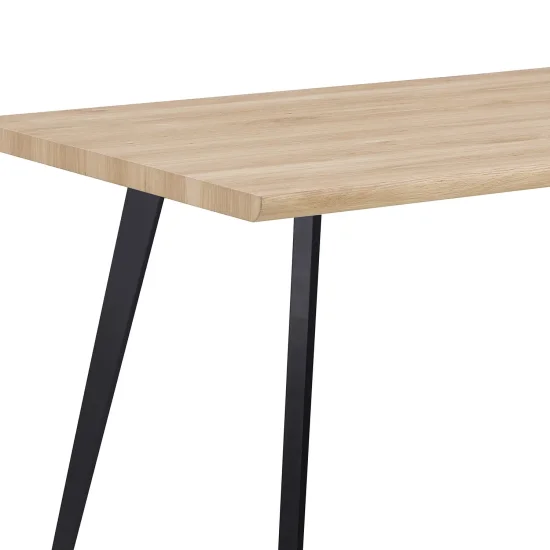 MESA DE COMEDOR RECTANGULAR NATURAL/NEGRO SOREN 2
