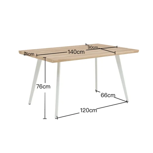 MESA DE COMEDOR RECTANGULAR NATURAL/NEGRO SOREN MESA DE COMEDOR RECTANGULAR NATURAL/NEGRO SOREN