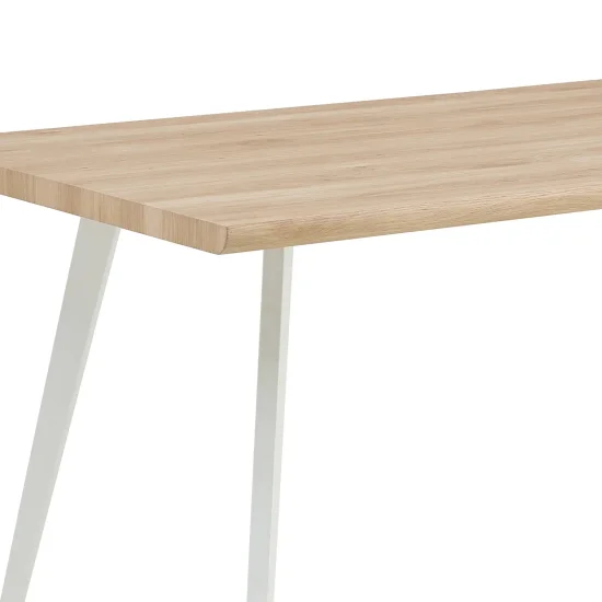 MESA DE COMEDOR RECTANGULAR NATURAL/BLANCO SOREN 2